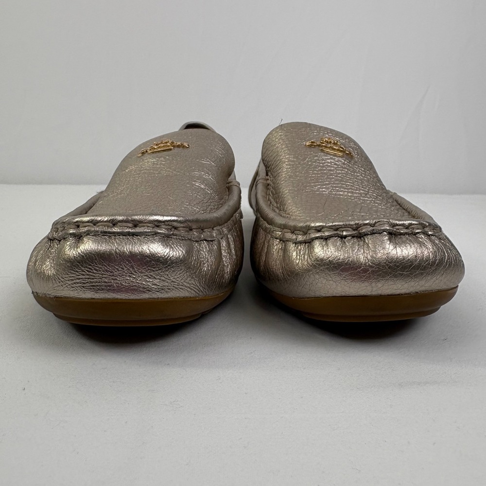 Coach Marley Driver Metallic Champagne Gold Leather Loafers G5200 Womens 10B - Picture 4 of 12